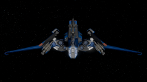 Hawk IBlue Gold in space - Rear.png