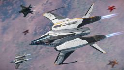 Mustang Alpha 'Vindicator' flying above world with other variants.jpg