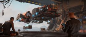 SRV towing cargo container into hangar.jpg