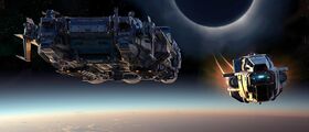 Ironclad command module flying away from rest of ship.jpg