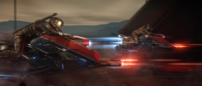 Pulse x2 fly fast through dusty world firing guns.png