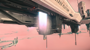 A platform firing its Seraph thrusters