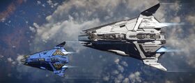 Zeus mkII ES with CL flying over world.jpg