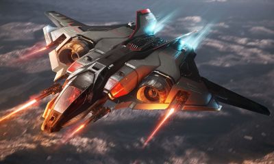 Sabre - Flying with all guns firing.jpg