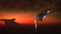 Sabre Comet flying towards Lorville just before sunrise.png